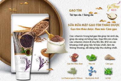 Sữa rửa mặt gạo tím thảo dược