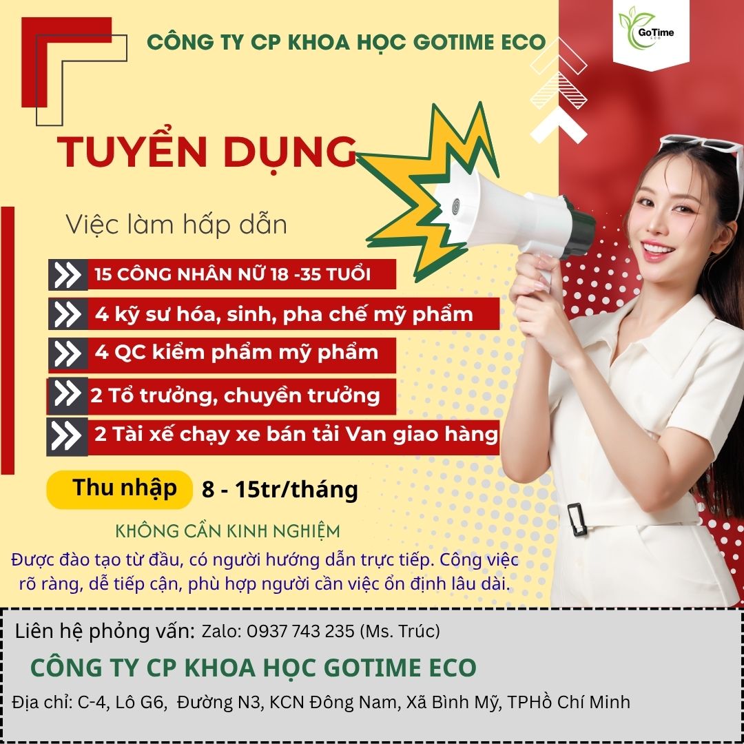 Tuyển dụng Gotime Eco